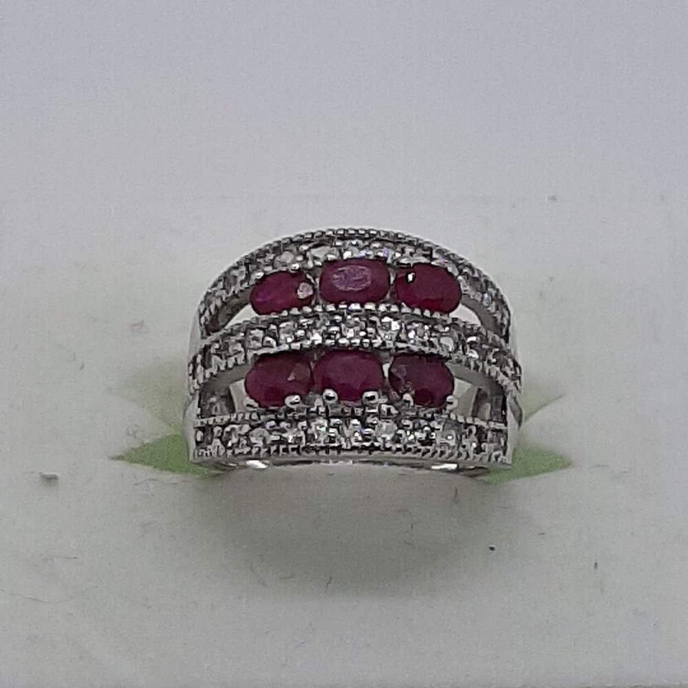 Ruby & Topaz Sterling Silver Ring